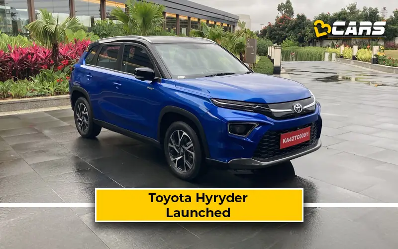 Toyota Urban Cruiser Hyryder 2022 Launched In India - Prices, Specs, Variants And Top Features